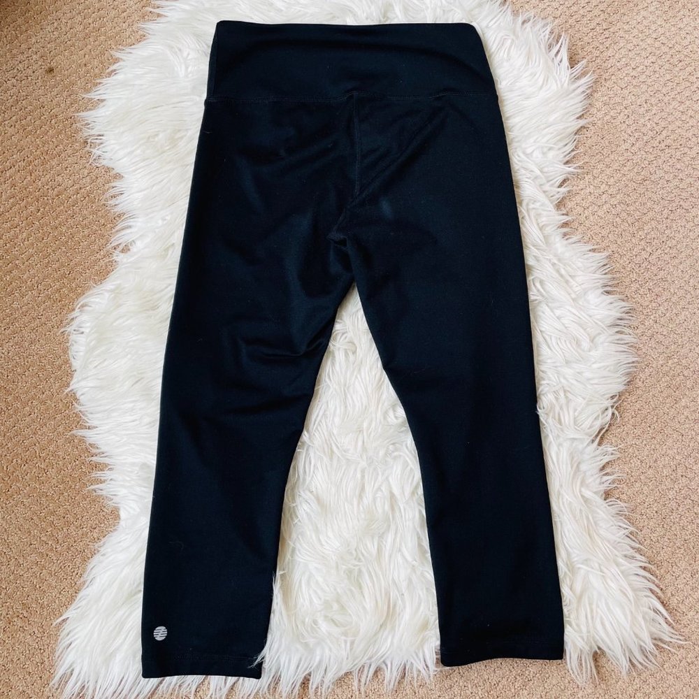 Z by Zella Womens Black High Waist‎ Crop Stretch Pants Leggings Small